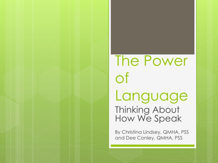 the power of language thinking about how we speak