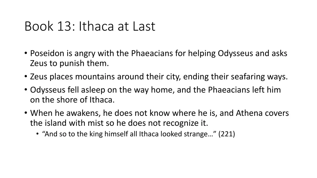 book 13 ithaca at last