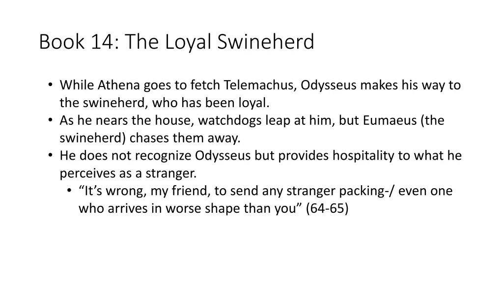 book 14 the loyal swineherd