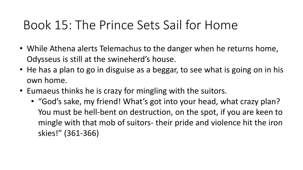 book 15 the prince sets sail for home