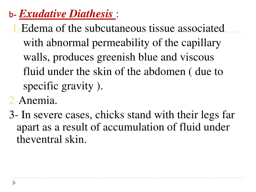 b exudative diathesis 1 edema of the subcutaneous