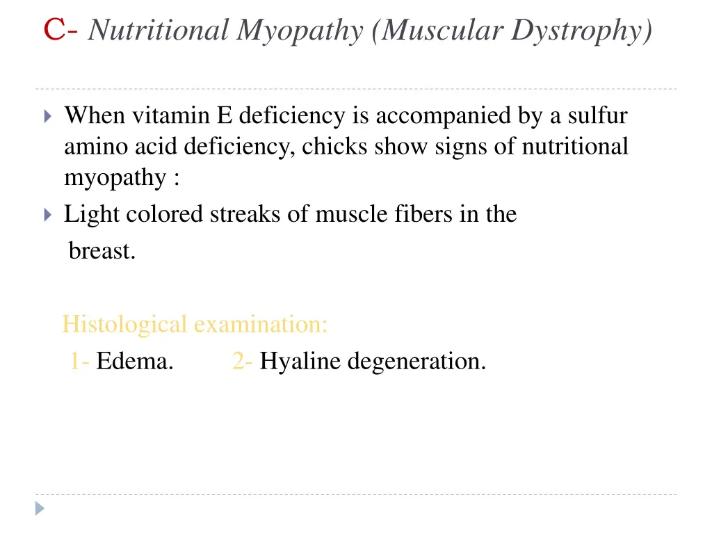 c nutritional myopathy muscular dystrophy