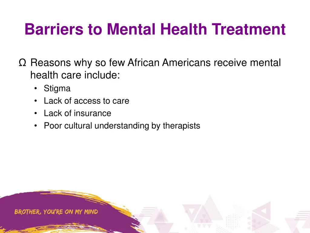 barriers to mental health treatment