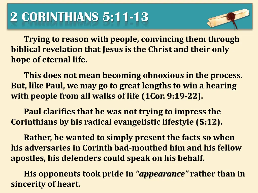 2 corinthians 5 11 13 3