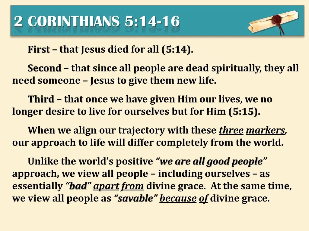 2 corinthians 5 14 16 2