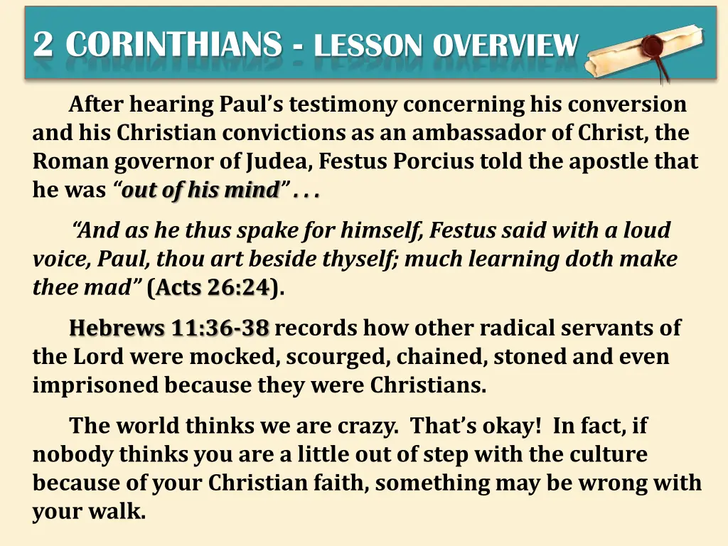 2 corinthians lesson overview 3