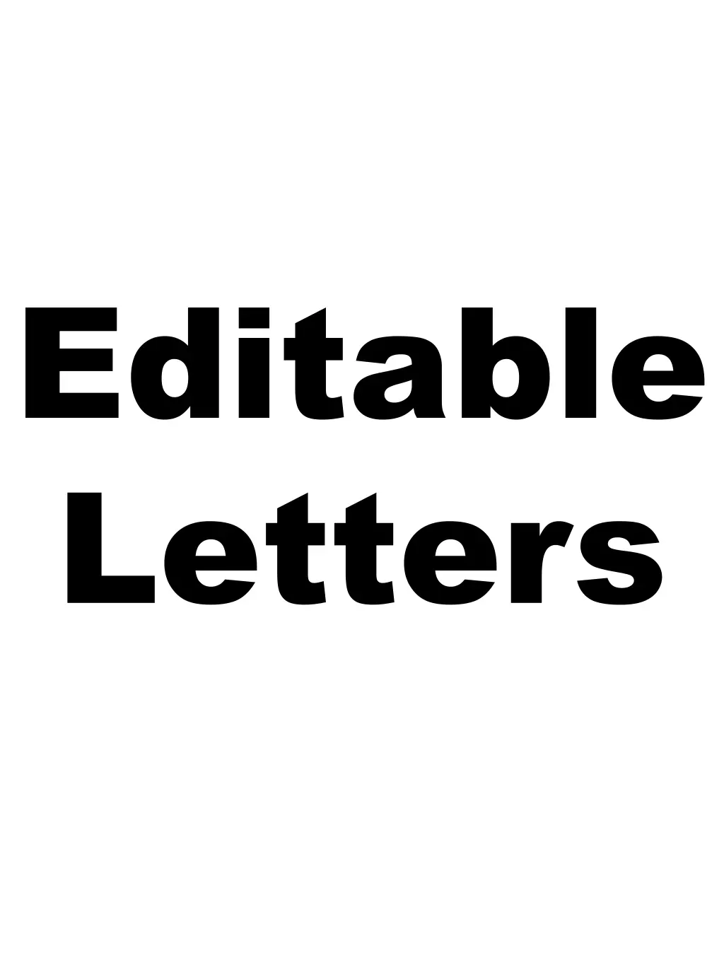 editable letters