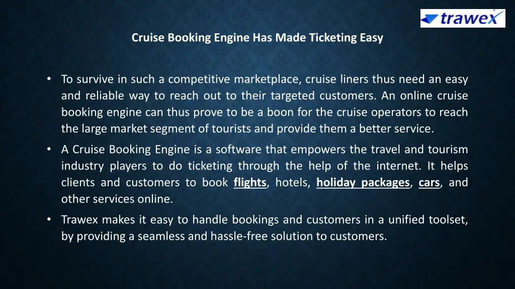 cruise booking engine has made ticketing easy