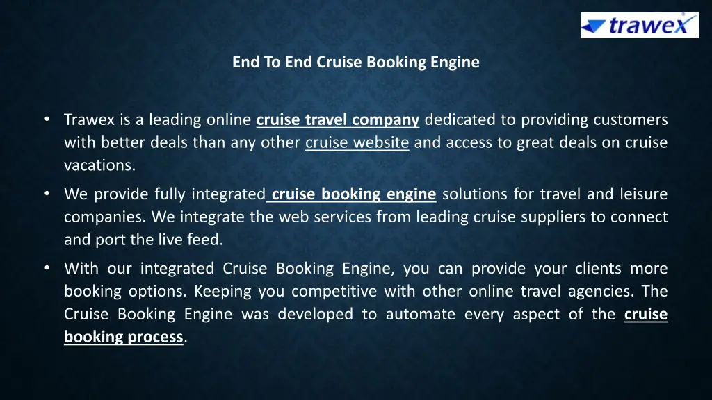 end to end cruise booking engine