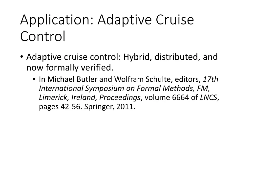 application adaptive cruise control