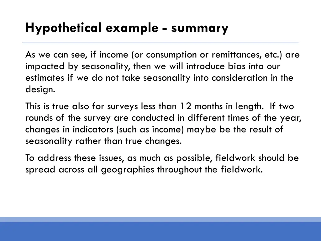 hypothetical example summary