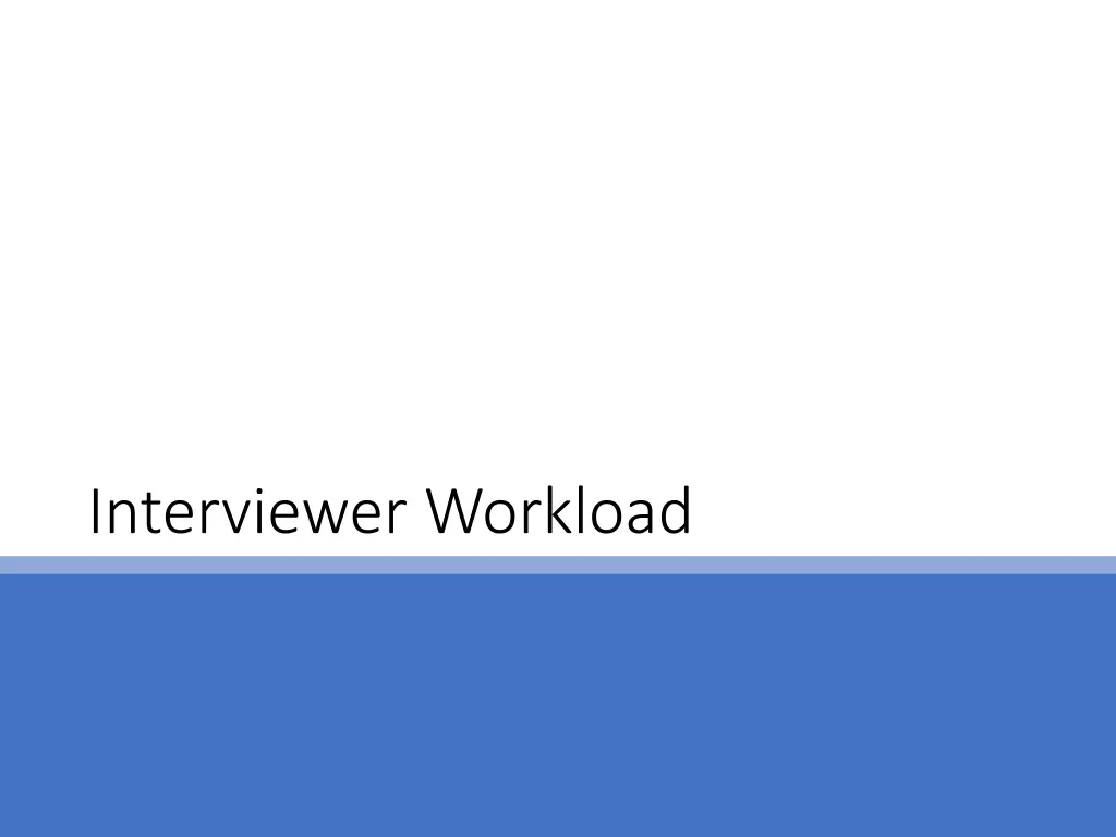 interviewer workload