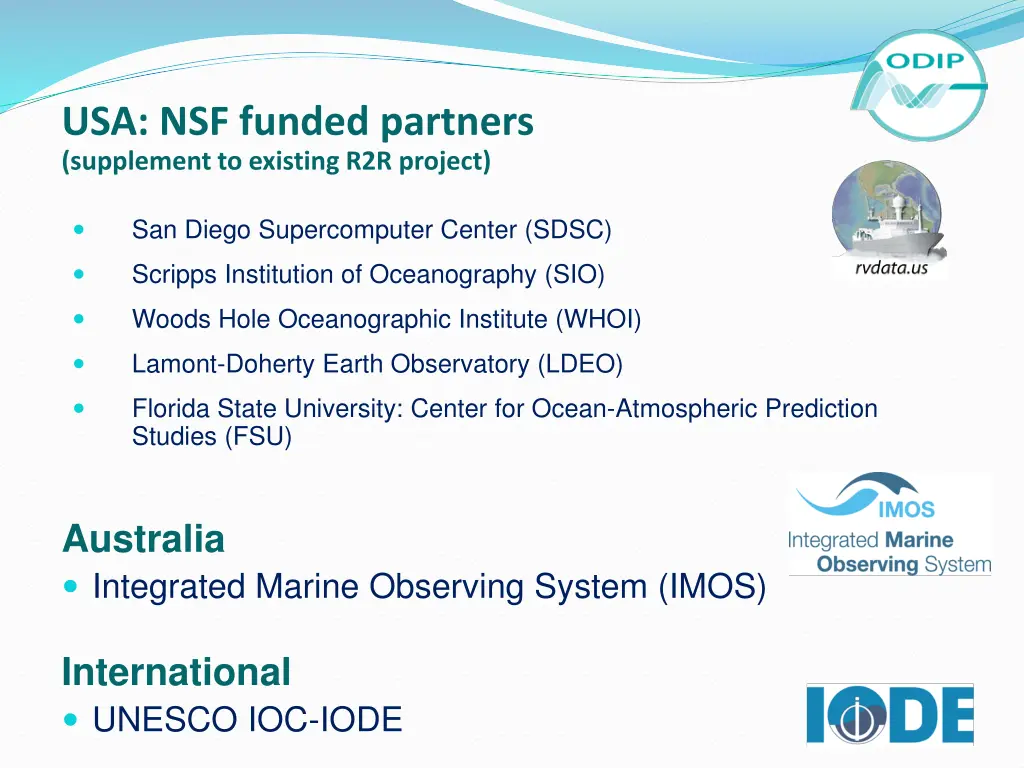 usa nsf funded partners supplement to existing