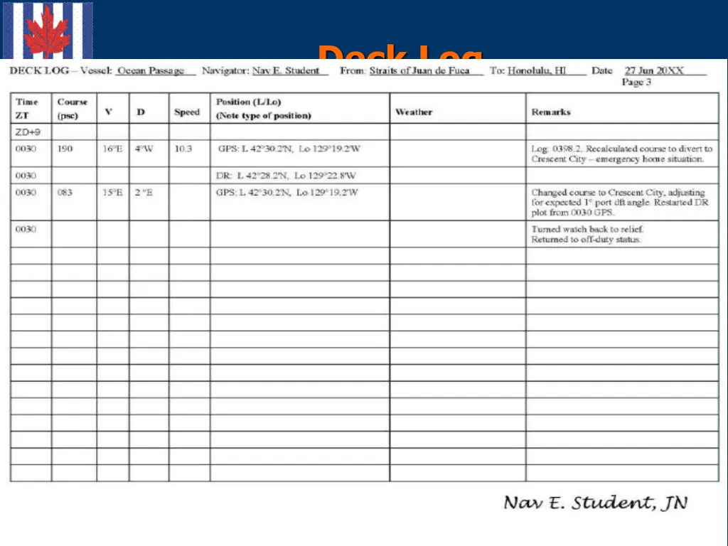 deck log 2