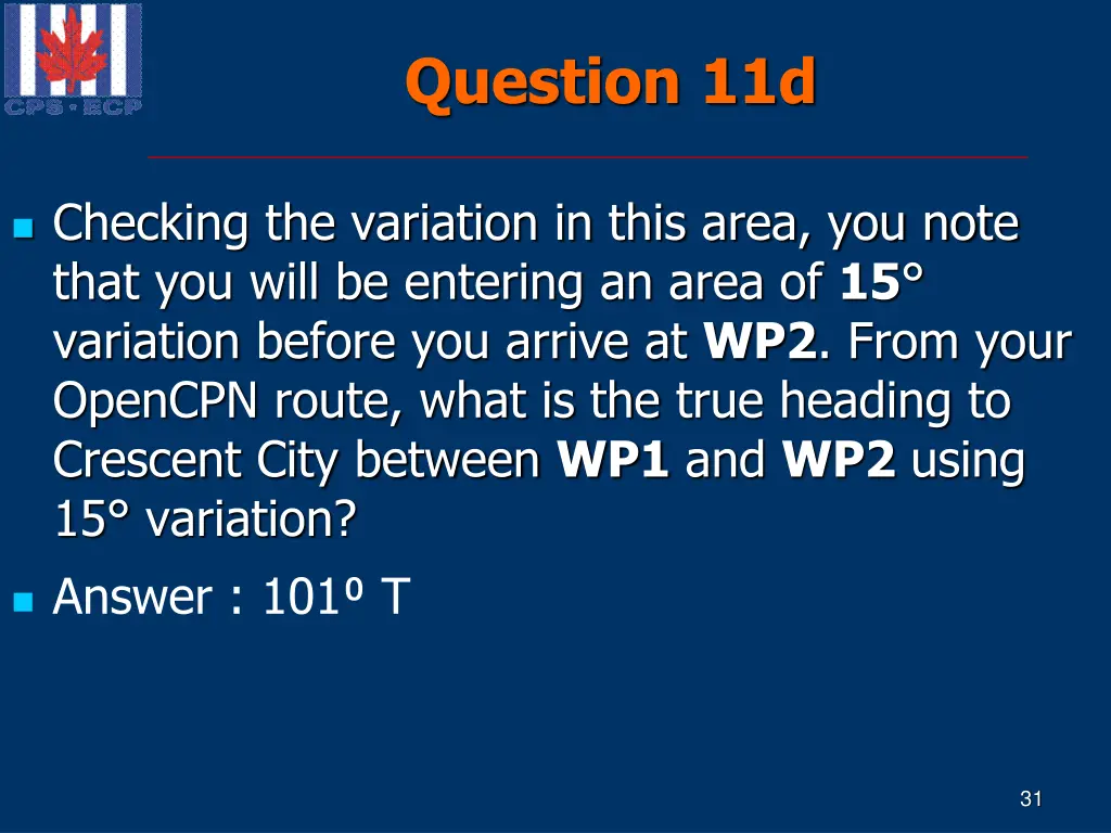 question 11d