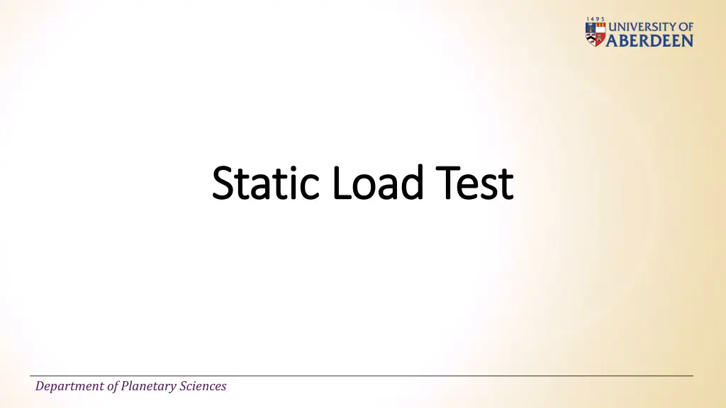 static load test static load test