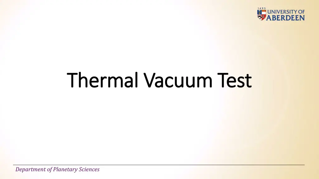 thermal vacuum test thermal vacuum test