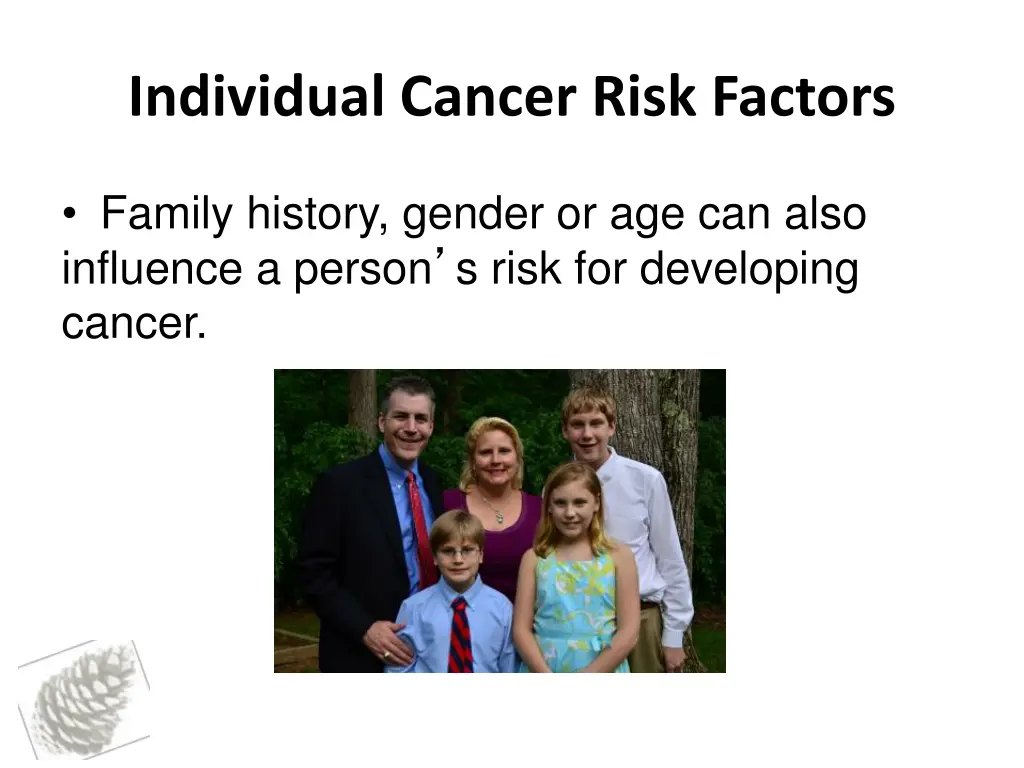 individual cancer risk factors