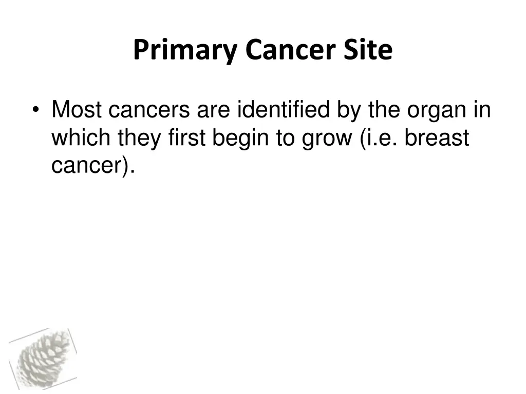 primary cancer site