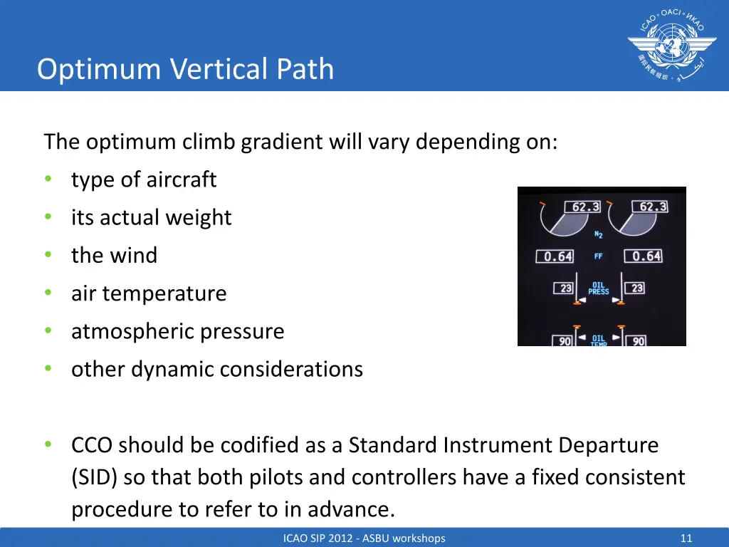 optimum vertical path