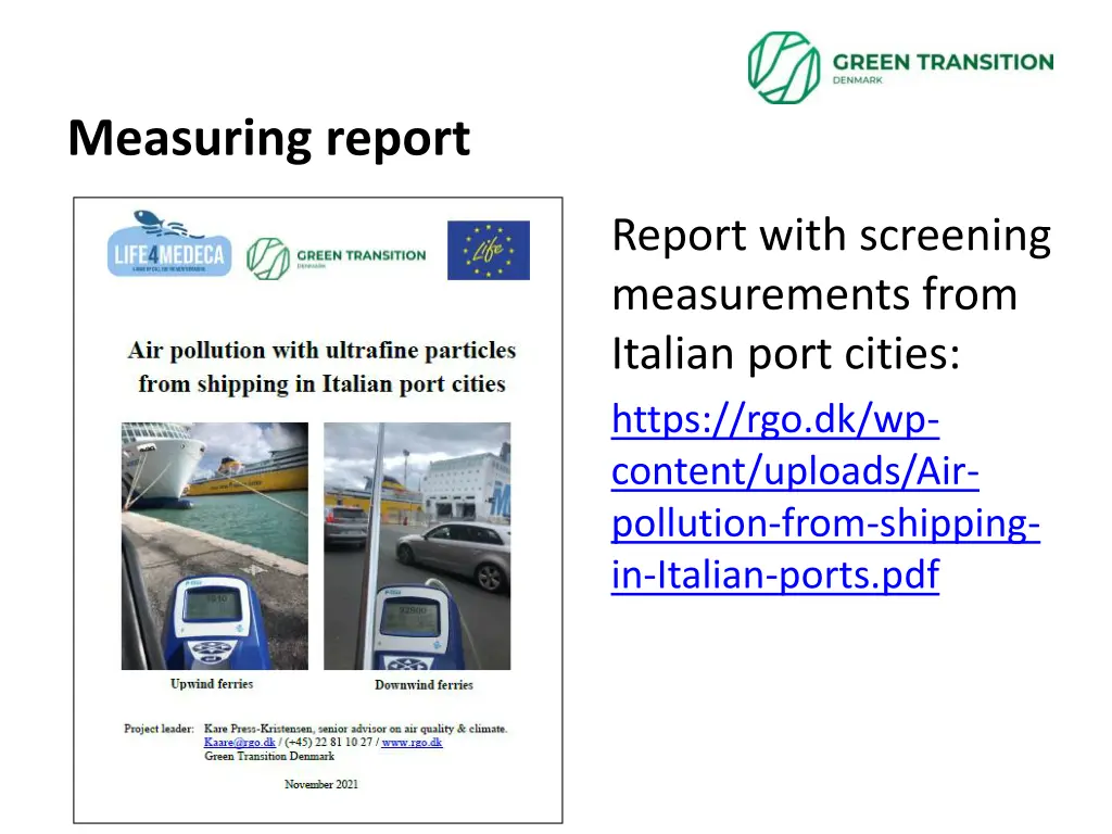 measuring report