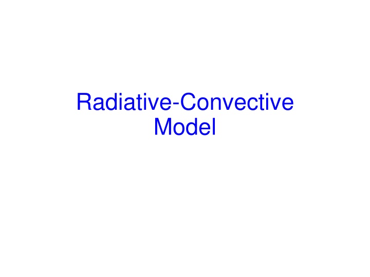 radiative convective model