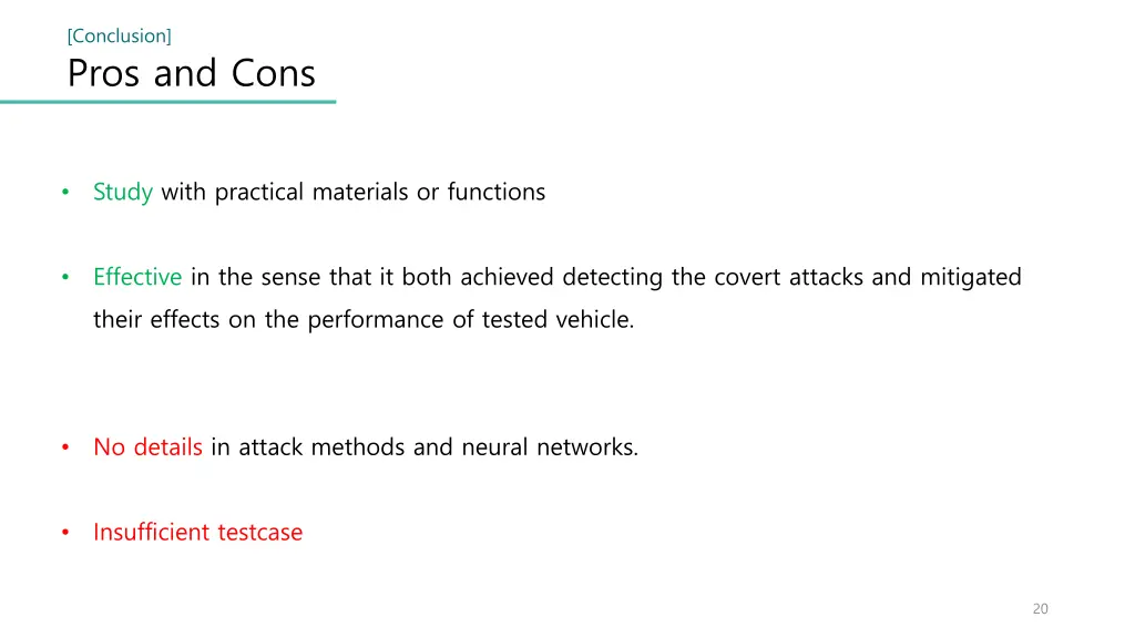 conclusion pros and cons