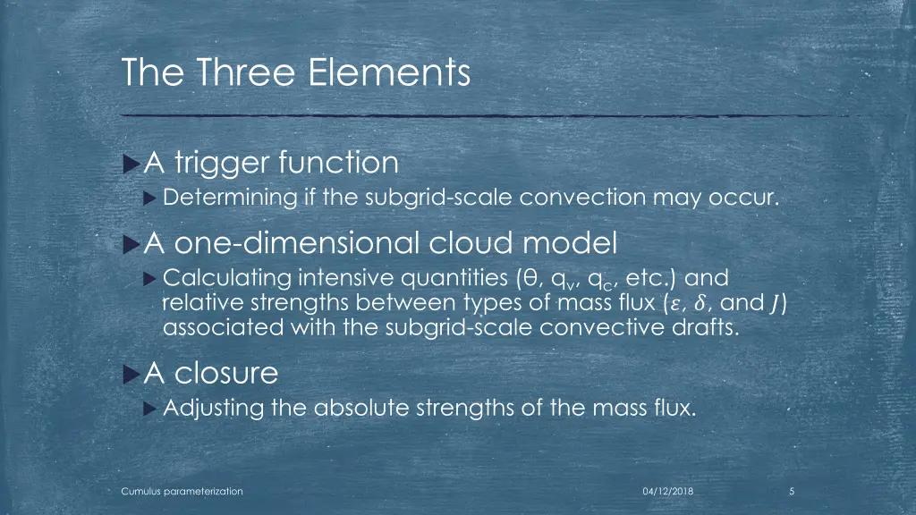 the three elements