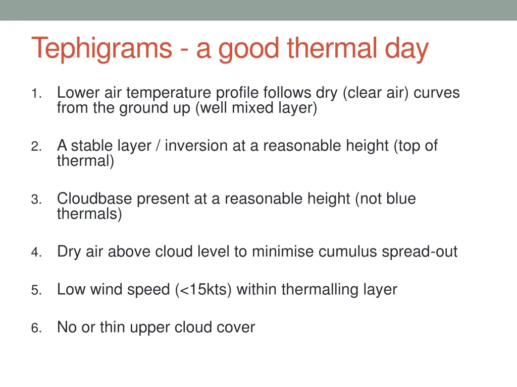 tephigrams a good thermal day