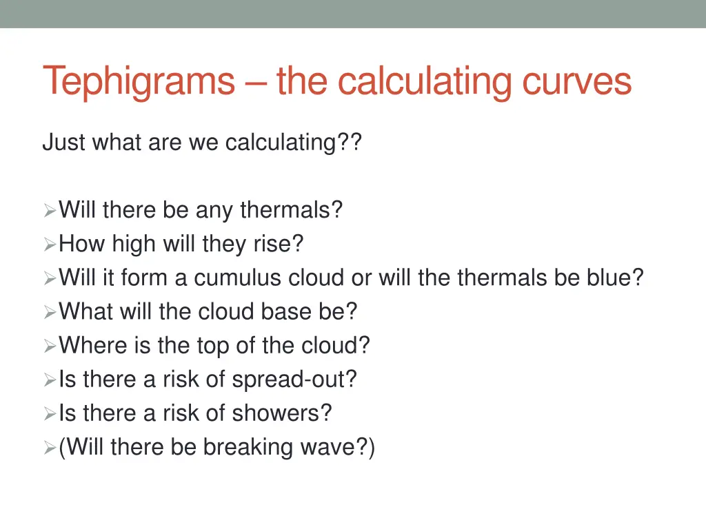 tephigrams the calculating curves