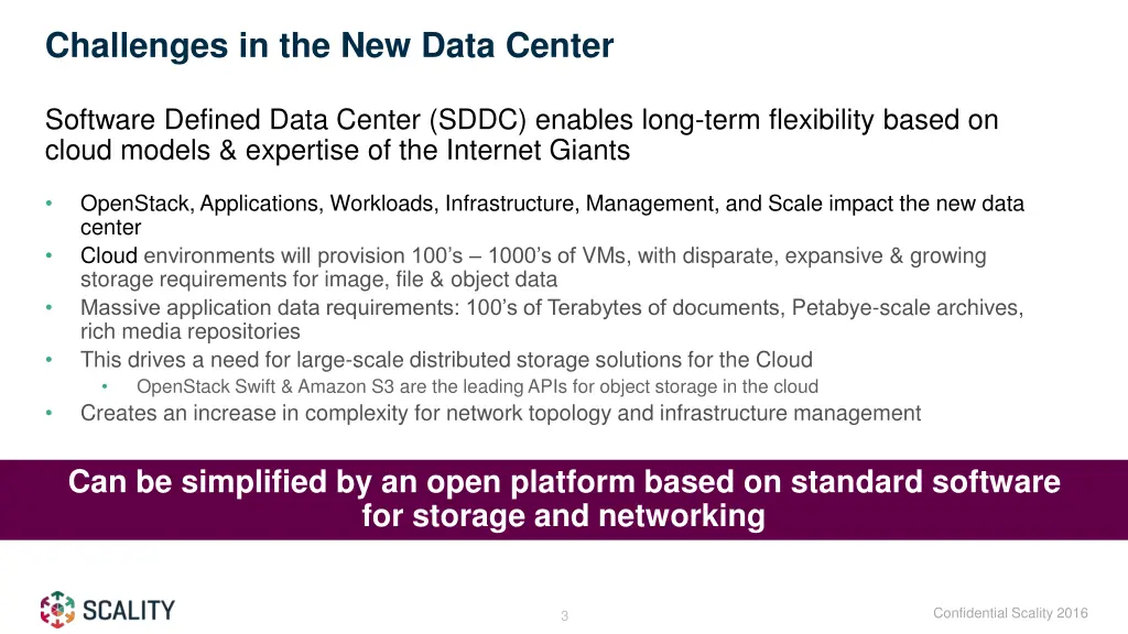 challenges in the new data center