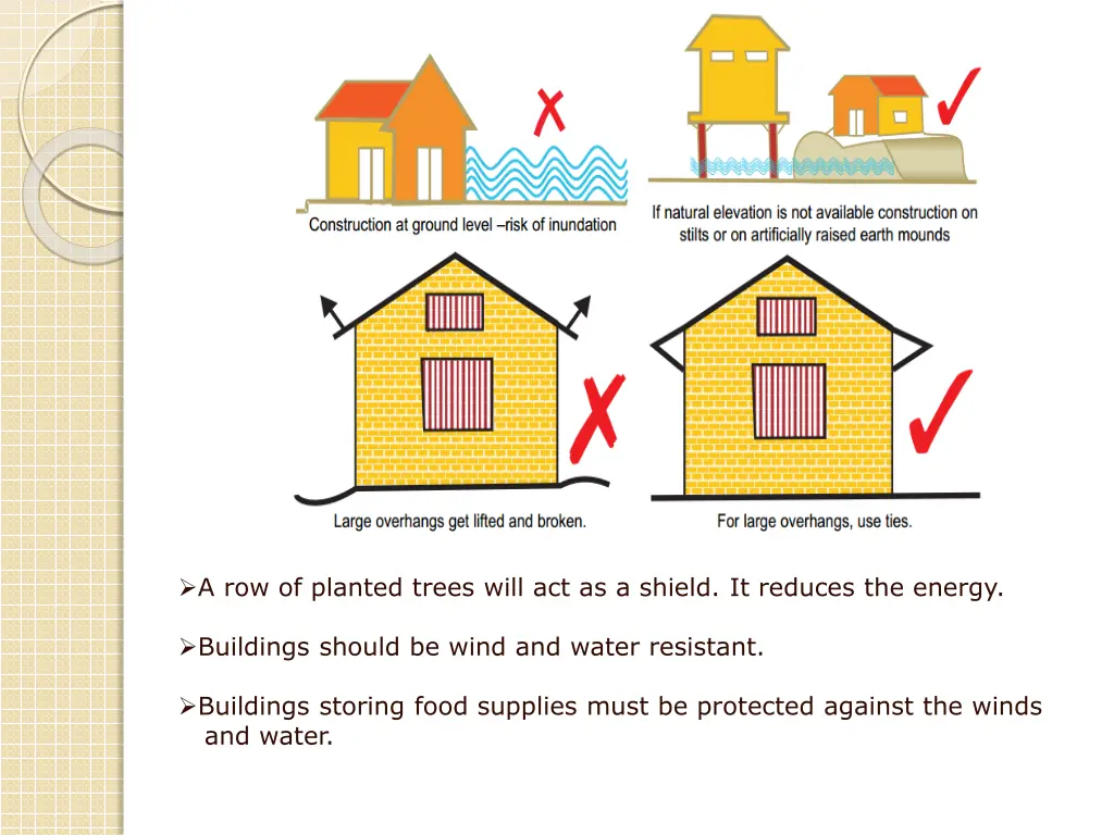 a row of planted trees will act as a shield