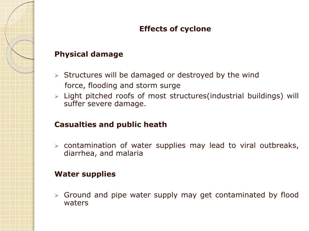 effects of cyclone