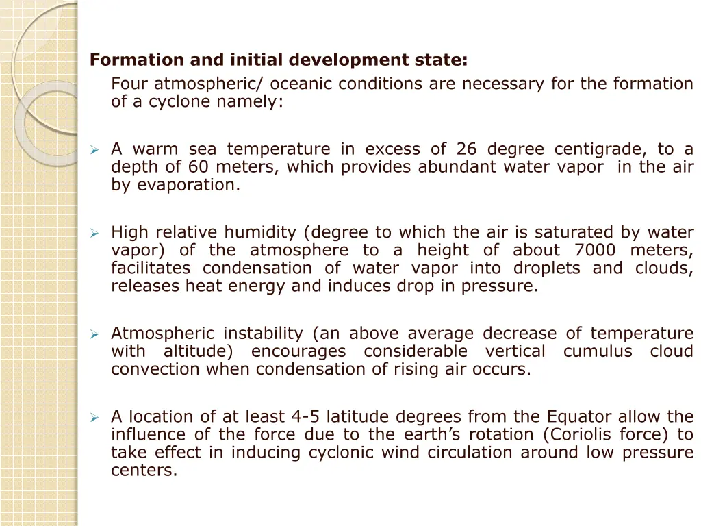 formation and initial development state four