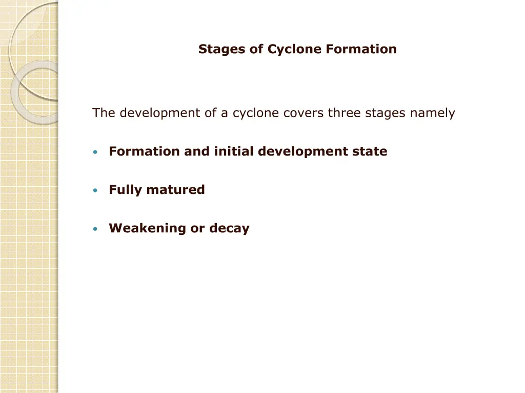 stages of cyclone formation