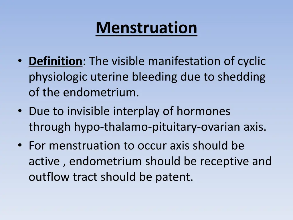 menstruation