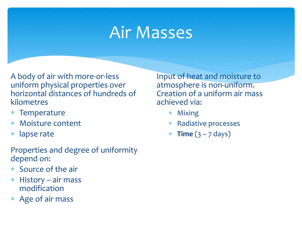 air masses