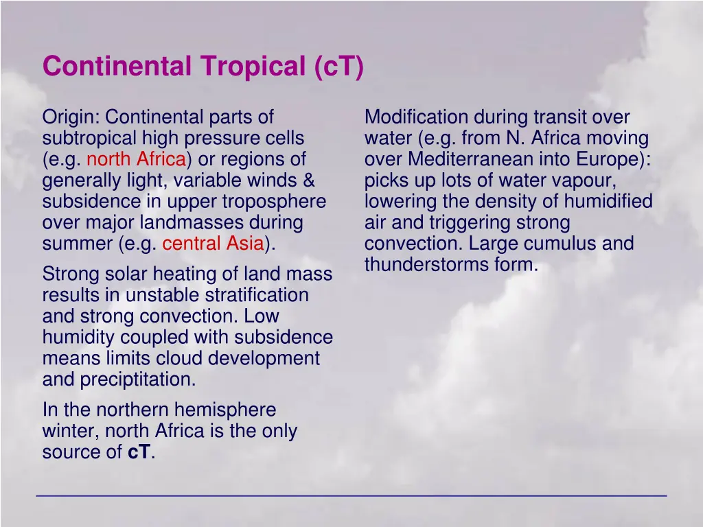 continental tropical ct