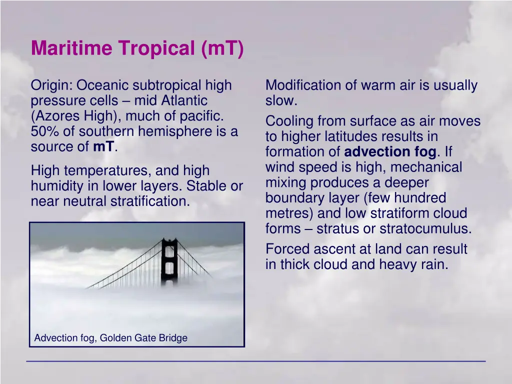 maritime tropical mt