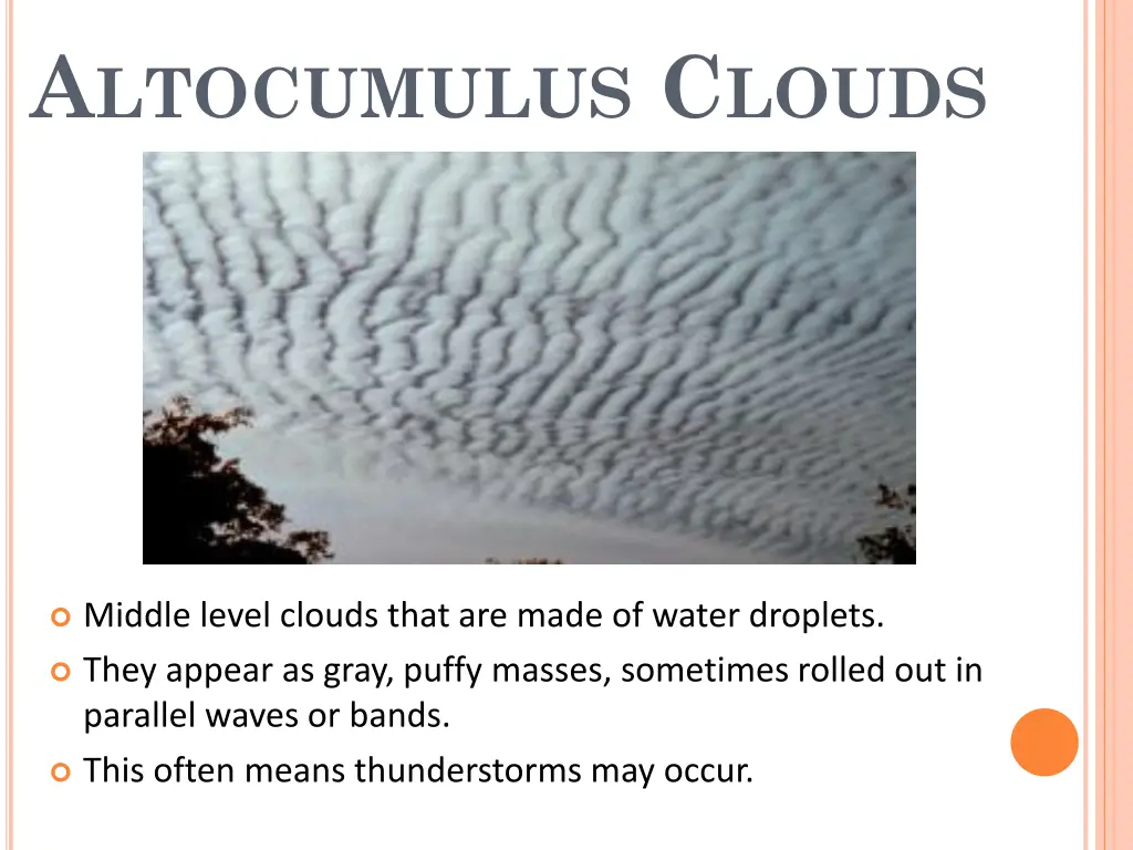 a ltocumulus c louds