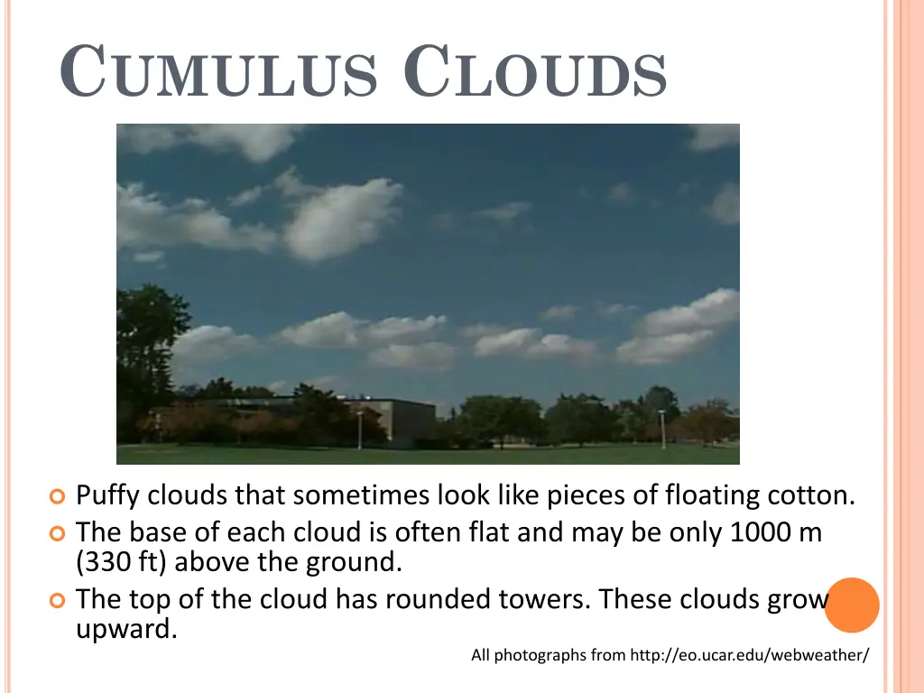 c umulus c louds