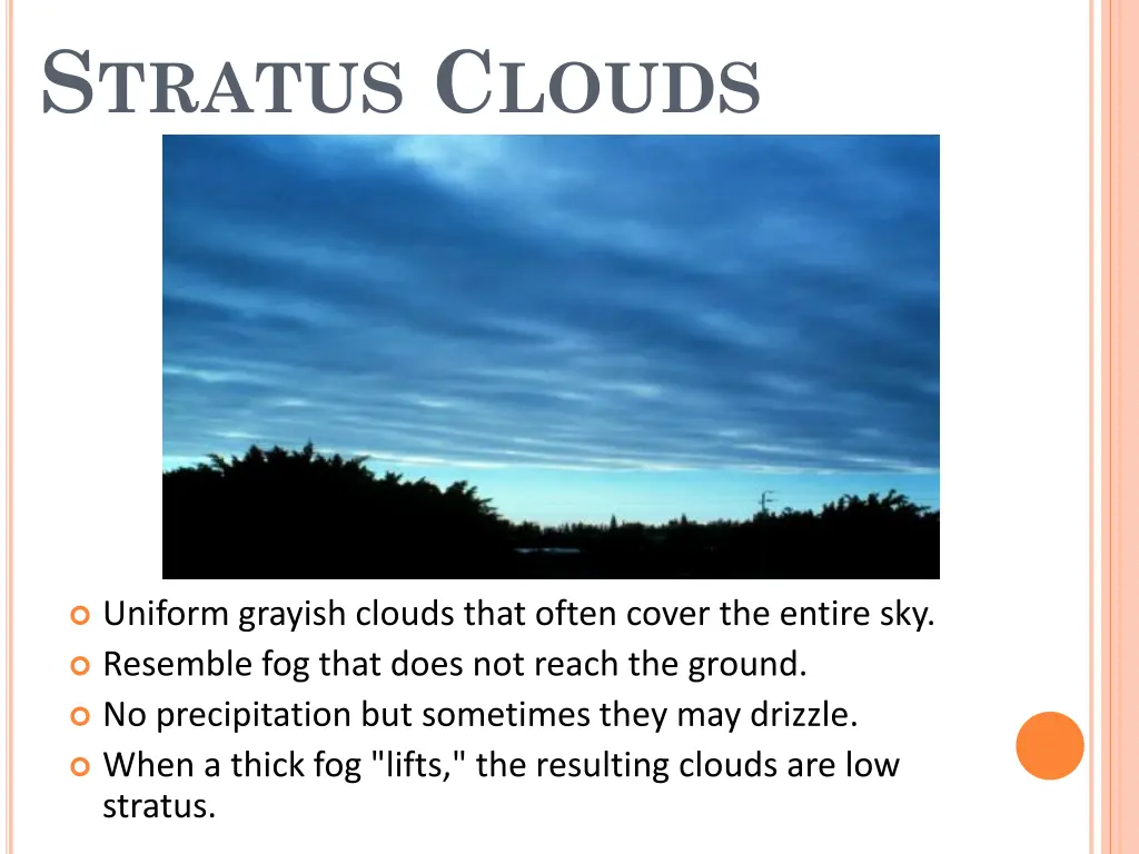 s tratus c louds