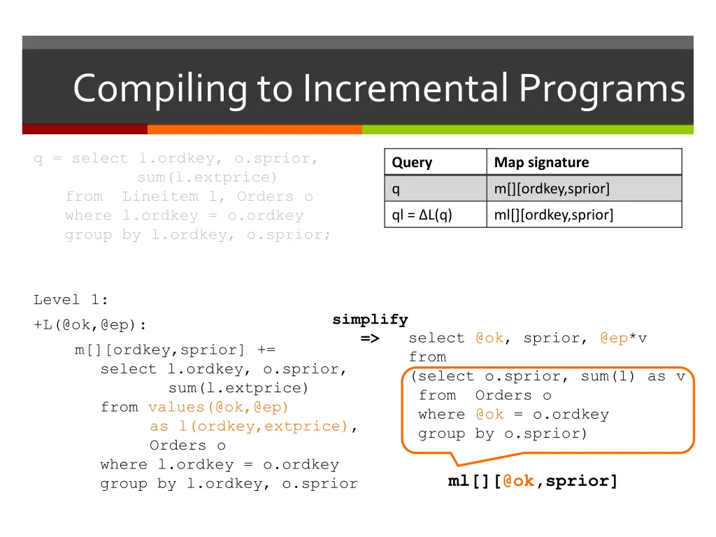 compiling to incremental programs 3