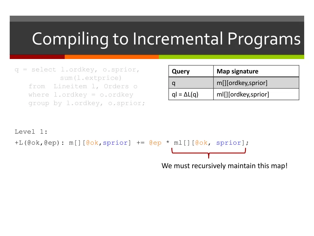 compiling to incremental programs 6