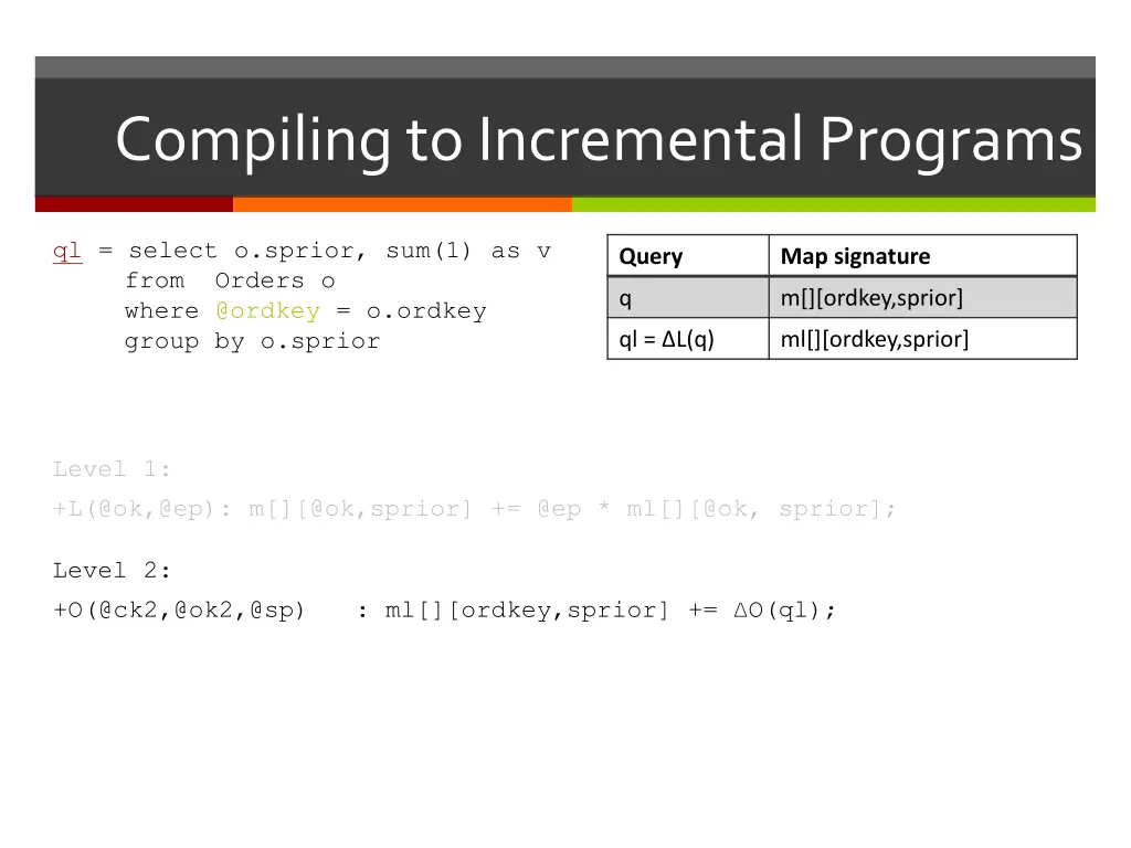 compiling to incremental programs 7