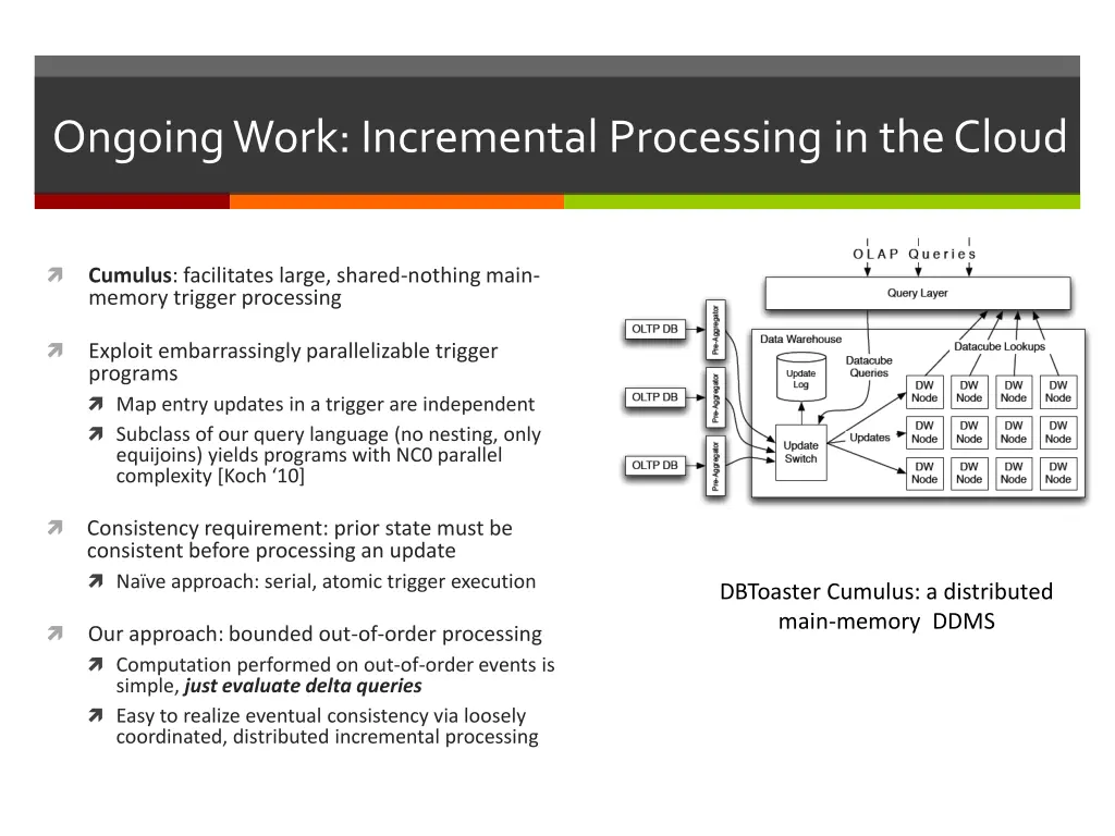 ongoing work incremental processing in the cloud