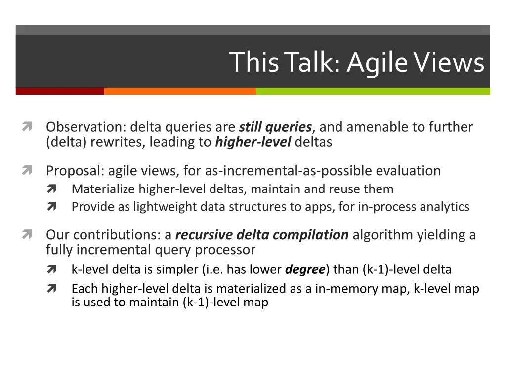 this talk agile views