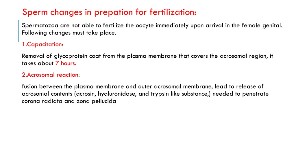 sperm changes in prepation for fertilization