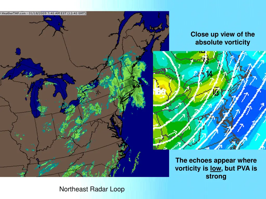 close up view of the absolute vorticity