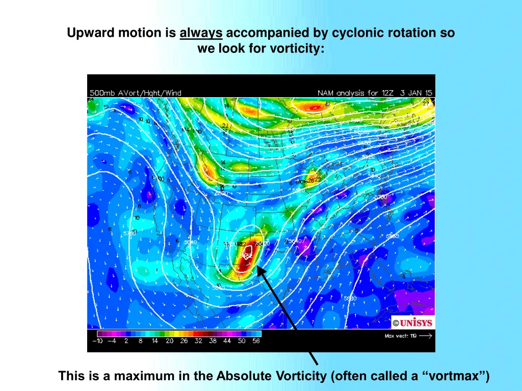 upward motion is always accompanied by cyclonic